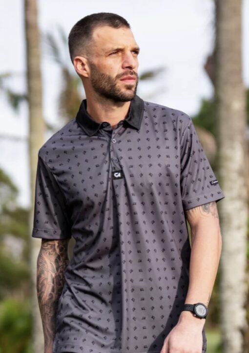 Custom Apparel Premium Golf Shirt - Charcoal