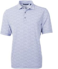 Cutter & Buck - Eco Pique Men's Polo Shirt Blue / White