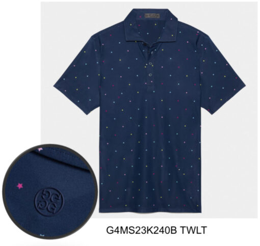 G/FORE Star Tech Pique Slim fit Polo - Blue