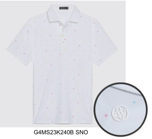 G/FORE Star Tech Pique Slim fit Polo - White