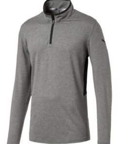 Puma Gamer Colourblock Quarter Zip Golf Sweater - Grey & Black