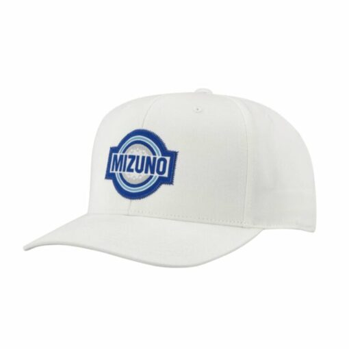 Mizuno Golf Cap - Patch Snapback White & Blue