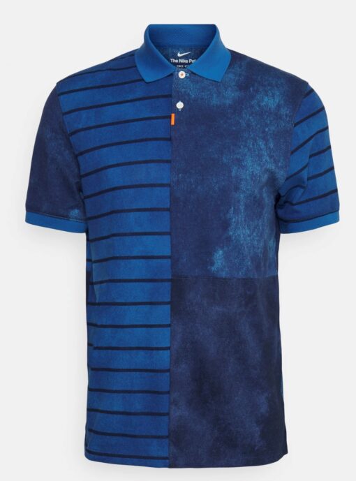Nike Dri-Fit Polo Colourblock Slim Fit Golf Shirt - Navy & Blue