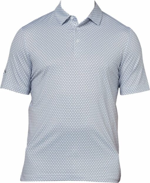 Callaway Trademark Ombre Cheveron Print Polo Shirt - Bright White