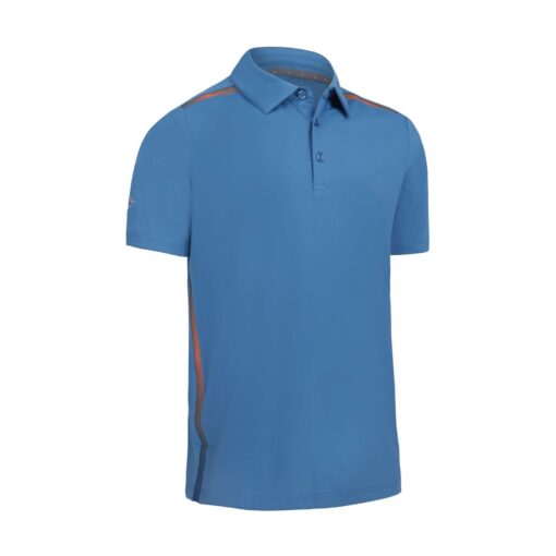Callaway Chroma Stripe Mesh Polo Shirt - Vallarta Blue