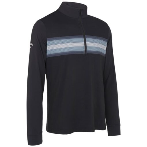 Callaway Mens Energy Stripe Print 1/4 Zip Pullover - Caviar