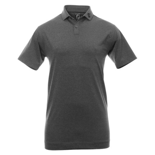 FootJoy Heather Lisle Golf Shirt - Grey / Black