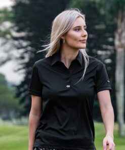 Custom Apparel Ladies Iconic Golf Shirt - Black