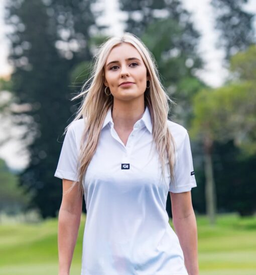 Custom Apparel Ladies Iconic Golf Shirt - White