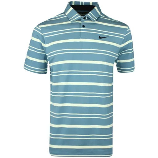 Nike DF Tour Polo Stripe - Mineral Teal / Citron Tint / Black