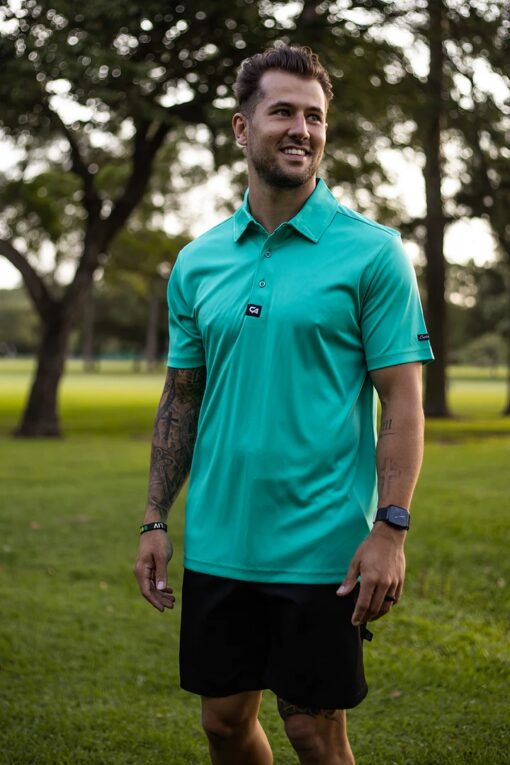 Custom Apparel Iconic Golf Shirt - Jade