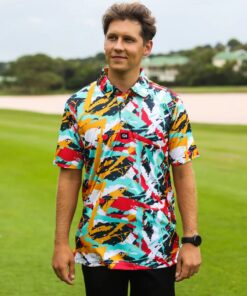 Custom Apparel Funky Golf Shirt - Splashes & Smudges