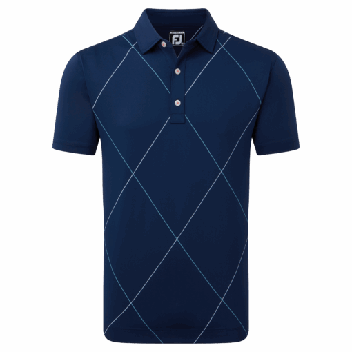 FootJoy Raker Lisle Golf Shirt - Deep blue