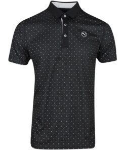 Puma Pure Geo Polo Shirt - Black / White