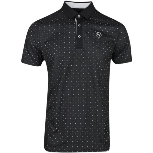 Puma Pure Geo Polo Shirt - Black / White
