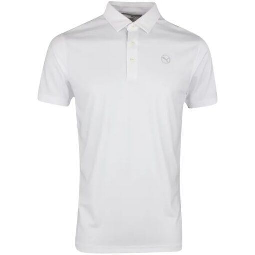 Puma Solid Polo Shirt  - Glow White
