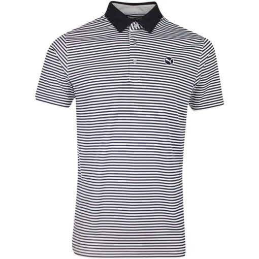 Puma Pure Stripe Polo Shirt - Black / White