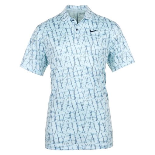 Nike Golf Dri-Fit Victory Longleaf Shirt - Glacier Blue/Midnight Navy