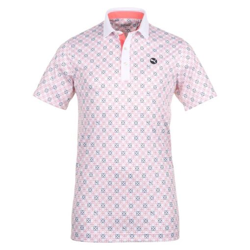 Puma Pure Monogram Polo White Glow/Melon Punch