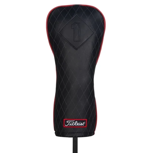 Titleist Leather Driver Cover - Black & Red