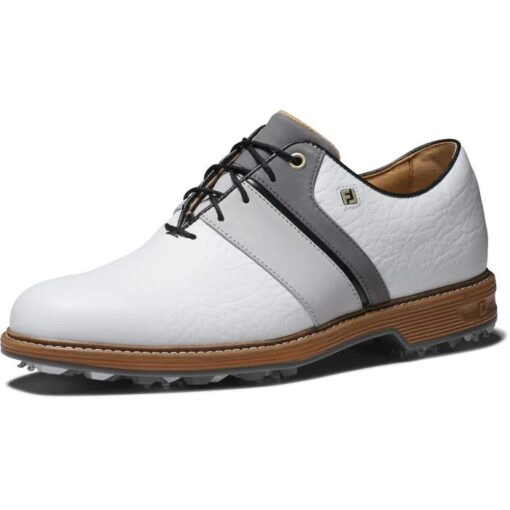 FootJoy DryJoys Premiere Series Packard LX Golf Shoe - White/Grey/Black (Medium)