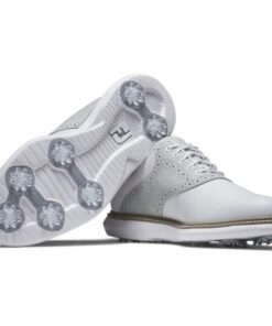 FootJoy Traditions Golf Shoe - White / Grey / White (Medium)