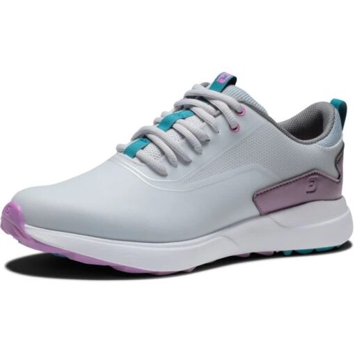 FootJoy Performa Ladies Golf Shoe - White/Blue/Purple (Wide)