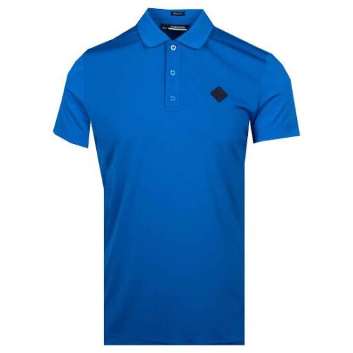 J Lindeberg Diamond Golf Polo Shirt - Nautical Blue