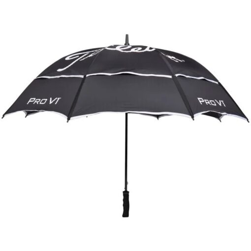 Titleist Tour Double Canopy Golf Umbrella - Black & White