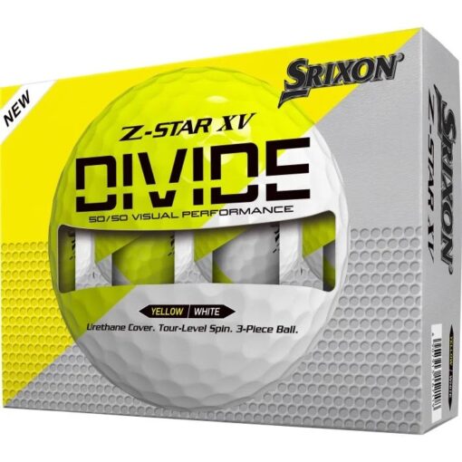 Srixon Z-Star XV Divide Golf Balls - Yellow / White
