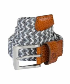 FootJoy Braided Belts - Gravel / Grey / White