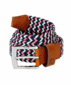 FootJoy Braided Belts - Navy / Sea Glass / Red