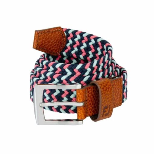 FootJoy Braided Belts - Navy / Sea Glass / Red