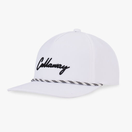Callaway Birdie Putt Rope Cap - White/Black (Adjustable)