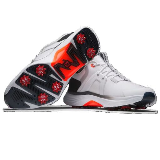 FootJoy HyperFlex Golf Shoe - White / Black / Red (Wide)