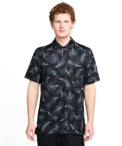 Nike Men's Golf Tour Polo Pine Golf Shirts - Armoury Navy/Black & Bicoastal/White